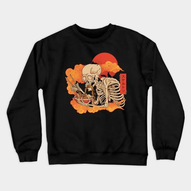 Shinigami Ramen and Cats Crewneck Sweatshirt by ppmid